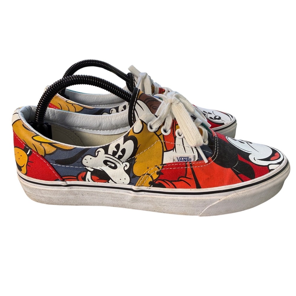 Vans Era Classic Disney Mickey Mouse Goofy Cartoon Print Skate Shoes Women 11.5